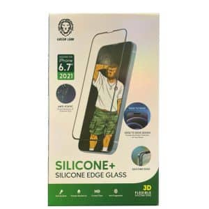 Green Lion Silicone Edge Glass For Iphone 13 Pro Max..