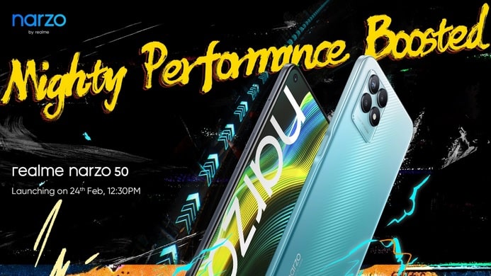 Realme Narzo 50 confirmed to launch in India on February 24th