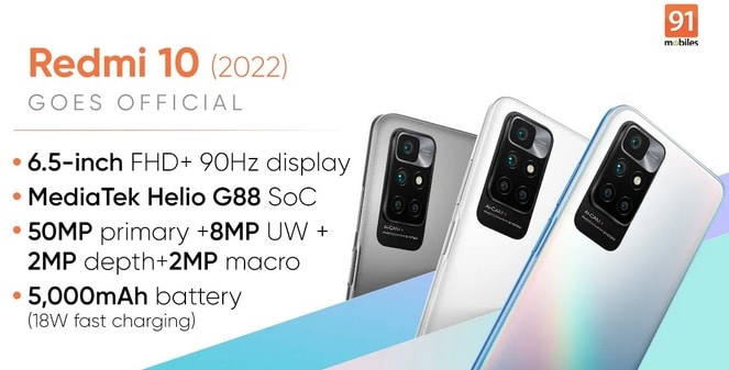 Redmi 10 2022 launched with 90Hz display