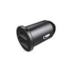 Powerology 4.8A Aluminium Mini Car Charger Optimal Charging for Two devices simultaneosly